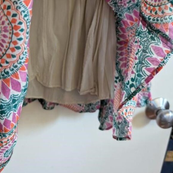 Swishy Party Dress Sleeveless Scoop-neck Sun Dress, Skirt, Vibrant Anthropologie - Picture 10 of 14